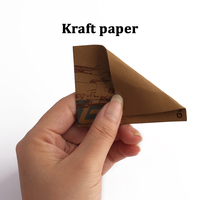 Étiquettes autocollantes personnalisées en cuir PU gaufré Étiquettes volantes en papier kraft avec logo de marque