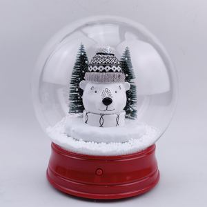 Globo de nieve de bolas de cristal con música, bola de nieve de Papá Noel de resina, led grande, Navidad, 18cm, gran oferta - Product Image 6