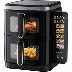 Nouvelle Friteuse à Air Électrique Double Panier 11L 2800W 2026 avec Contrôle Numérique et Minuteur 0-60min 200 ° Contrôle de température avec fenêtre visible - Product Image 5
