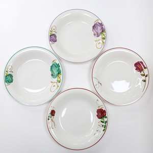 Gute Qualität Großhandel Keramik Deep <span class=keywords><strong>Plate</strong></span> 9,25 Zoll 7,25 Zoll Omega <span class=keywords><strong>Plate</strong></span> Pad Aufkleber Custom Design Hot Party Beliebte Gericht - Product Image 4