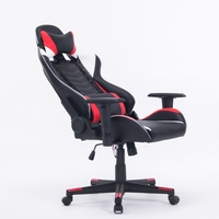 Bureau d'ordinateur de style moderne avec tubes lumineux LED, chaise de jeu ergonomique personnalisée