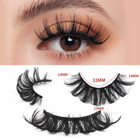 Faux cils 10 paires, effet volume moelleux et naturel, courbure DD, style russe, en bande, lot de faux cils en vison synthétique