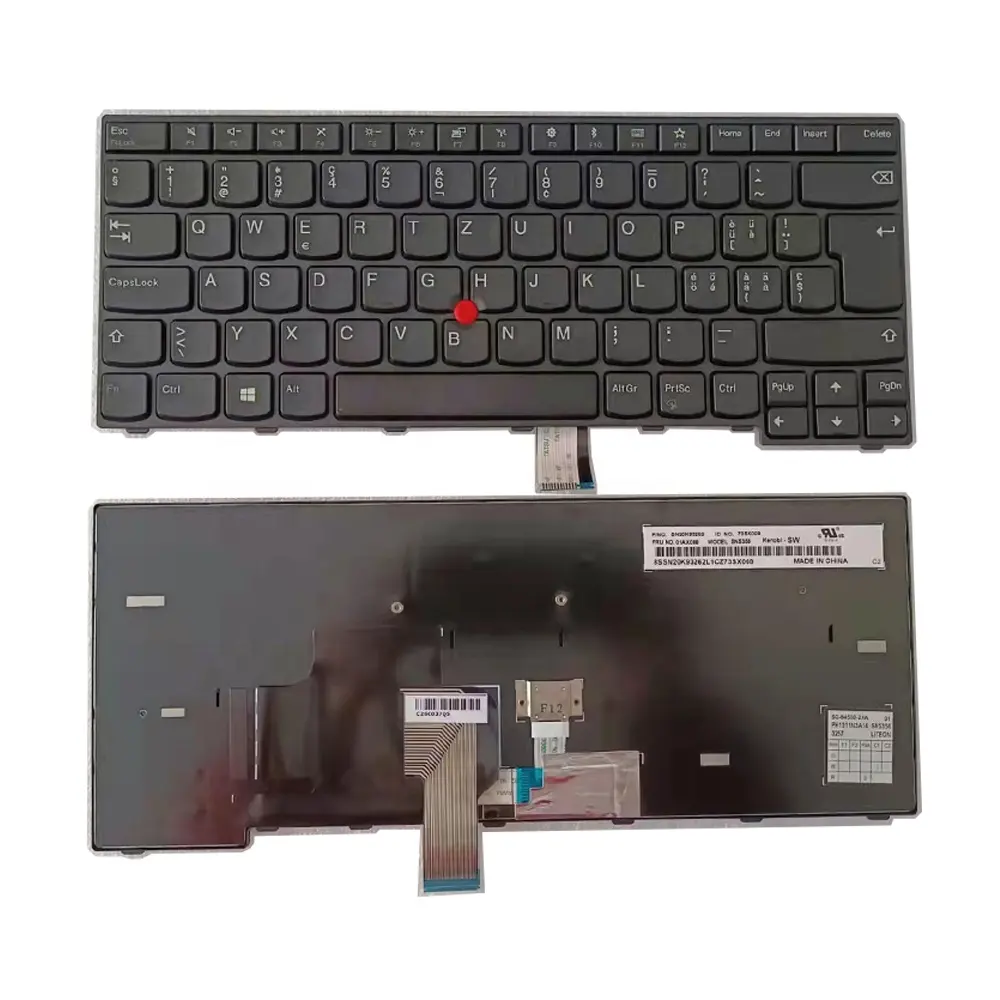 New Swiss Layout For LenovoThinkpad E470 E470C E475 NoBacklight With Point Stick Laptop Keyboard Original SG-87500-2XA PK1311N3A
