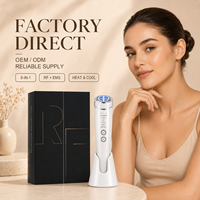 Masseur facial électrique pour femmes, appareil de lifting, chaud et froid, anti-gonflement, multifonction, appareil de soin de la peau pour l'introduction de produits