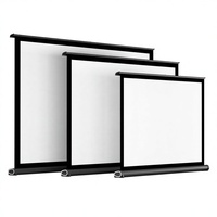 Écran de table portable de 120 pouces avec matériau PVC, écran simple pour projecteur portable, divertissement vidéo