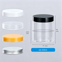 Pot cosmétique cylindrique en PET à large ouverture avec bouchon à vis, plusieurs tailles (100/150/200 ml), emballage écologique pour crème, conteneur de stockage
