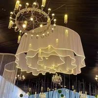 Luminaire de plafond avec bande LED étanche pour mariage, camping, restaurant, décoration d'ambiance