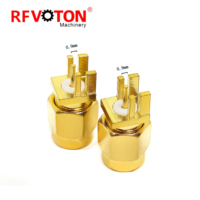 Conector Coaxial RF Redondo de 0.9mm con Contacto Redondo, Receptáculo Jack Macho Chapado en Oro para PCB - Convertidor