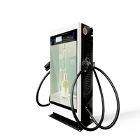 Chargeur rapide pour véhicules électriques 40 kW à double borne avec écran publicitaire en option, OCPP 1.6J, compatible avec la plupart des VE