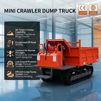 Mini-Raupendumper 1 Tonne 1000kg 2t Morooka Kettenlenker Lader für den Bergbau Selbstladender Diesel-Dumper mit Drehgreifer für Palmöl