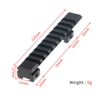Support de montage sur rail LAMBUL Tactical à 10 emplacements, 11 mm à 20 mm, pour lunette de visée, adaptateur pour point rouge, accessoires de chasse
