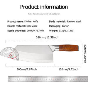 Hot Selling Handmade Stainless Steel Chef <b>Knives</b> Butcher Meat <b>Fish</b> Chopper Chinese Meat Cleaver Plastic Eco-Friendly for - Product Image 2