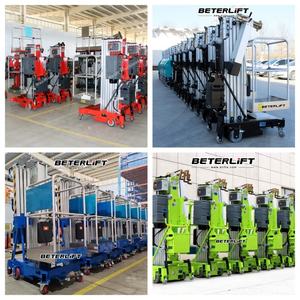 JLG Genie Aerial Work <span class=keywords><strong>Platform</strong></span> Serupa <span class=keywords><strong>5M</strong></span> 8M 9M 12M Aluminium Vertikal Tiang Ganda Teleskopik Man <span class=keywords><strong>Lift</strong></span> untuk Pemeliharaan - Product Image 3