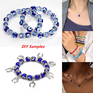 ลูกปัดแก้วขนาด 6 มม. 8 มม. 10 มม. ราคาโรงงาน ขายส่ง สำหรับงานทำมือ หลายสี ลูกปัดตาปีศาจเงางาม - Product Image 3