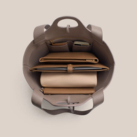 RZCK bolso de hombro tipo cubo de gran capacidad de lichi de diseñador de lujo para mujer, bolso elegante de cuero genuino suave, monedero de muestra