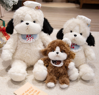Peluche personnalisée chiot avec bavoir, jouet en peluche doux, poupée chiot mignonne avec bavoir, coussin chiot pour enfants, cadeau et décoration intérieure