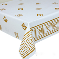 Nappe de table en plastique, support de flanelle, fabriqué en usine
