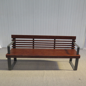 Fabrieksgemaakte buitenbank, parkmeubilair, straat- en tuinbank, houten bankstoel - Product Image 3