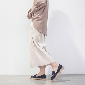 Espadrillas da Donna in Tela con Ricamo a Tema Cibo, Motivo Solido, Antiscivolo, Traspiranti, con Suola Spessa, Slip-On - Product Image 4