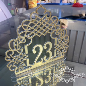 Clear Acrylic Wedding <strong>Table</strong> Number <strong>Top</strong> <strong>Table</strong> <strong>Decoration</strong> for Events and Parties - Product Image 5