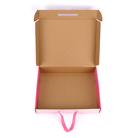 Boîtes d'expédition personnalisées imprimées directement en usine, boîtes d'emballage en carton ondulé coloré avec poignée