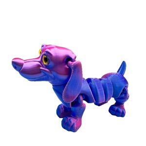 2026 3D Printed PLA Lop-eared <b>Dachshund</b> Figurine with Movable Ears and Limbs Joints Desktop Decoration Maternity <b>Gift</b> - Product Image 5