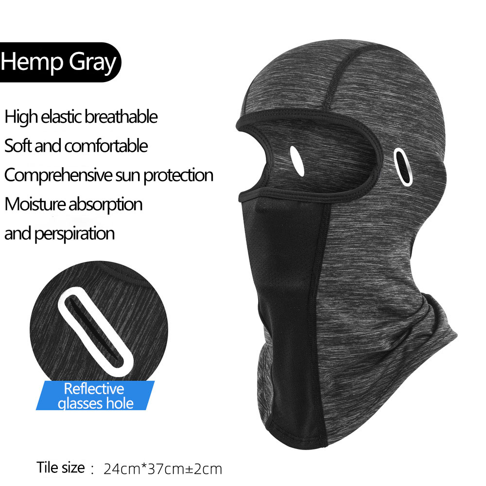 SLKE с отверстиями для Очков Маска для езды на мотоцикле солнцезащитный ошейник дышащая ледяная маска Балаклава для мотоциклетного шлема