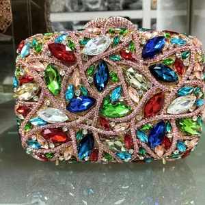 Fashion Luxury Ladies Design Diamond Clutch handbag Evening Bags Rhinestones Wedding Chain Sling Purse Women'S Clutches