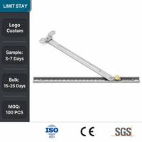 Limitador de Apertura para Ventana, Acero Inoxidable 304, Perilla Giratoria, Fácil Ajuste del Ángulo de Apertura, Ranura Cuadrada de 13.5 mm, Perfil Europeo