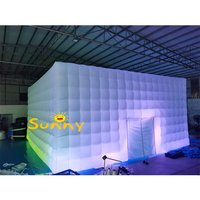 Tente Cube LED Gonflable Carrée Tente de Discothèque Gonflable Personnalisée Événements Extérieurs Cour Arrière Souffleur Lumière LED Tente Disco