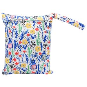 Sac à couches en tissu imperméable pour bébé, Logo personnalisé PUL, sac à couches en tissu imperméable pour bébé, fermeture à glissière unique, imprimé, réutilisable, sacs secs et humides pour bébé, 20x25cm - Product Image 3