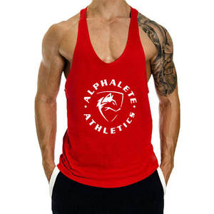 Custom men's Summer Black Fitness Workout Gym Sports canotta Sexy <span class=keywords><strong>camicia</strong></span> senza maniche abbigliamento da corsa canotta Active Wear - Product Image 4