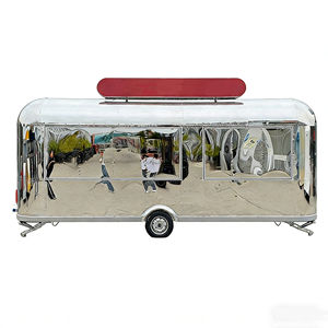 Chariot de nourriture mobile en acier inoxydable pour la vente de crêpes et de glaces dans les centres commerciaux en plein air et les zones piétonnes - Product Image 2