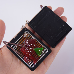 Miniature <b>BBQ</b> grill plate pendant, grilled lobster, grilled squid, small food toy, <b>BBQ</b> keychain ornament - Product Image 2
