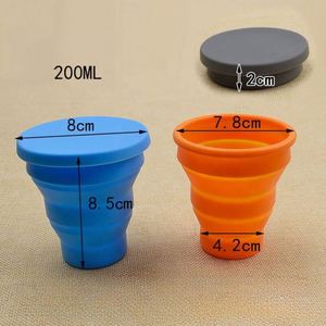 Custom Eco-Friendly Stainless Steel Silicone Collapsible Travel Cup for Outdoor Camping Hiking Promotional Gifts-Compact Durable - Product Image 2