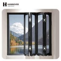 Panneaux pliants horizontaux en aluminium durables, antivol, pour fenêtres extérieures, insonorisés, isolants thermiques, pliables pour cuisine