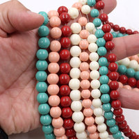 Perles de verre rondes rose néon du Fujian de 10 mm, perles de cristal en vrac pour la fabrication de bijoux, bracelets, colliers, artisanat DIY