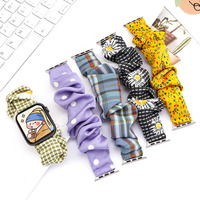 Amazon Hot Verkoop Elastische Armband Band Chouchou Horloge Band Strap Horloge Vervangende Polsband Voor Iwatch 1 2 3 4 5 6 7