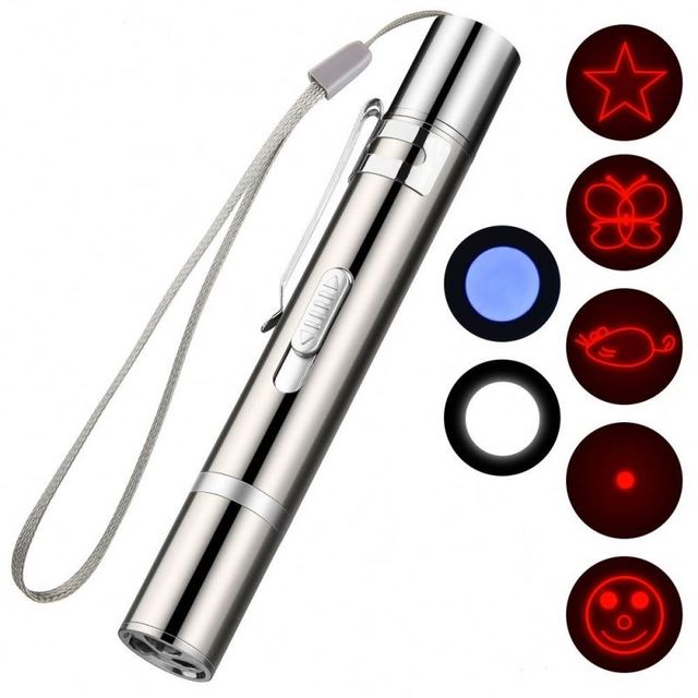 7 in 1 Cat Laser Pointer USB Recharge Cat Laser Toy