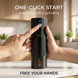 Molinillo de Café <span class=keywords><strong>Recargable</strong></span> por USB, Nuevo Molinillo de Granos de Café Portátil con Cuerpo de Aluminio y Muelas de Acero Inoxidable, Calidad Premium - Product Image 3