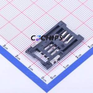 SIM-105-ARP6 SIM Card Connector SMD Connector Flip Cover Type Mini SIM Card Card Holder 2.5mm - Product Image 2