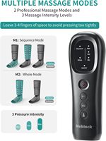 Masajeador de Piernas por Compresión de Aire con Control Manual, 2 Modos, 3 Intensidades para Relajación y Circulación, Compatible con FSA y HSA