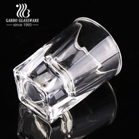 Mini verre de forme gravée à base lourde Unique roche de verre à Shot ensemble de 6 pièces ensemble de 50ml tasse à esprit de tireur