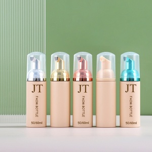 Botella Espumadora de Jabón de Color Blanco de 30 ml, 40 ml, 50 ml, 60 ml, 80 ml, Botella de Viaje Vacía para Limpiador Facial con Cabezal de Bomba Plateado - Product Image 5