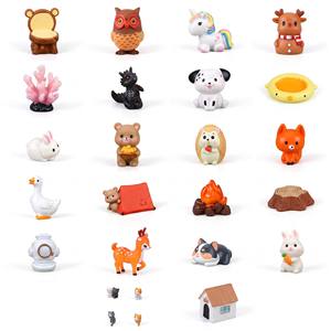 Escena <span class=keywords><strong>de</strong></span> camping en el bosque, tienda <span class=keywords><strong>de</strong></span> campaña, fogata, oso, zorro, unicornio, dragón, reno, búho, casco <span class=keywords><strong>de</strong></span> buceo, casa, mini escena <span class=keywords><strong>de</strong></span> paisaje, juego infantil - Product Image 1