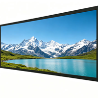 Layar Sentuh LCD Definisi Tinggi Multi-ukuran OEM, Layar Ultra-lebar Bergaris, Mendukung Animasi, Teks, dan Video