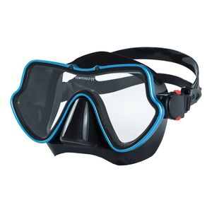 Máscara de Buceo de Bajo Volumen con Dos Ventanas de Vidrio Templado y Marco de Aluminio para Buceo Libre y Deportes Acuáticos Universales - Product Image 1