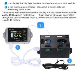 VAT1300 100V 300A Probador de Baterías Inalámbrico Wifi, Amperímetro, Voltímetro, Monitor de Capacidad de Batería, Contador de Coulombios con Pantalla - Product Image 3