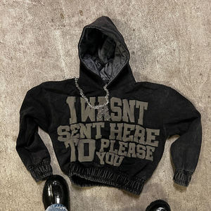 Унисекс 500 Gsm супертяжелый анти-термоусадочный Худи оверсайз с пышным принтом зимние мужские толстовки с капюшоном с 3D узором - Product Image 6