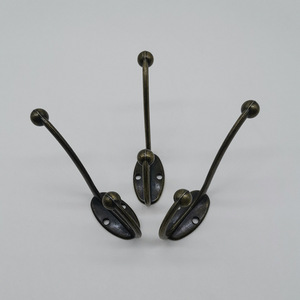 Hongzun Photo Frame Vintage <b>Wall</b> Mounted Double Coat <b>Hooks</b> With Hole Punching For Bathroom And Entryway Use - Product Image 1
